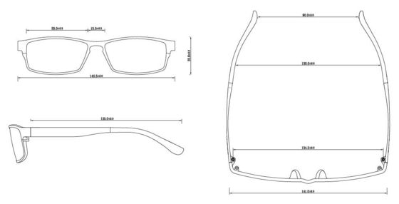 Customization bendable Flexible Eye Glasses With Blue Blocker Or Photochromic Lenses