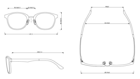 High Durability 51mm Safe Titan Anti Glare Glasses Gradient Color