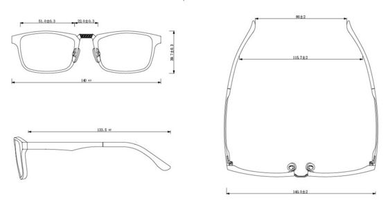 UV Proof Titan Eye Glasses Non Breakable Eyeglasses Anti Dryness