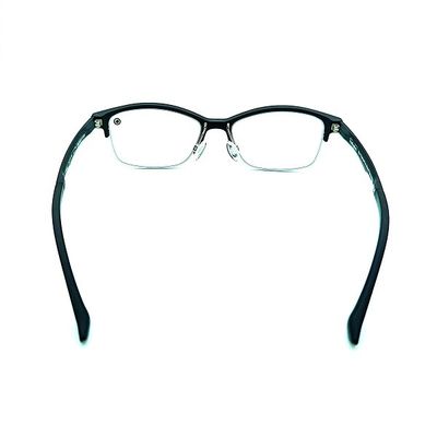 Premium Matte Black Men's Eyeglasses For Round Face 54-17-150mm