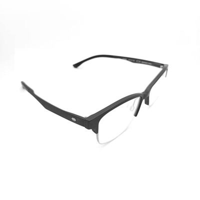 Premium Matte Black Men's Eyeglasses For Round Face 54-17-150mm