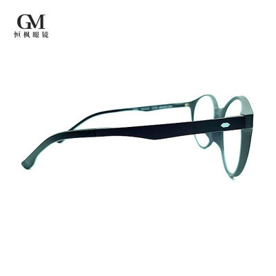ISO12870 Certified 55mm Titan Blue Blocking Glasses Round Full Rim Glasses