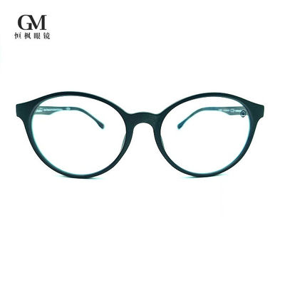 ISO12870 Certified 55mm Titan Blue Blocking Glasses Round Full Rim Glasses