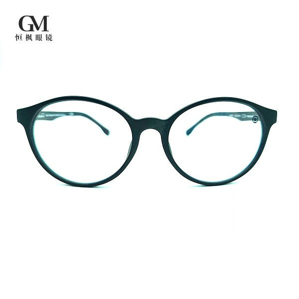 ISO12870 Certified 55mm Titan Blue Blocking Glasses Round Full Rim Glasses